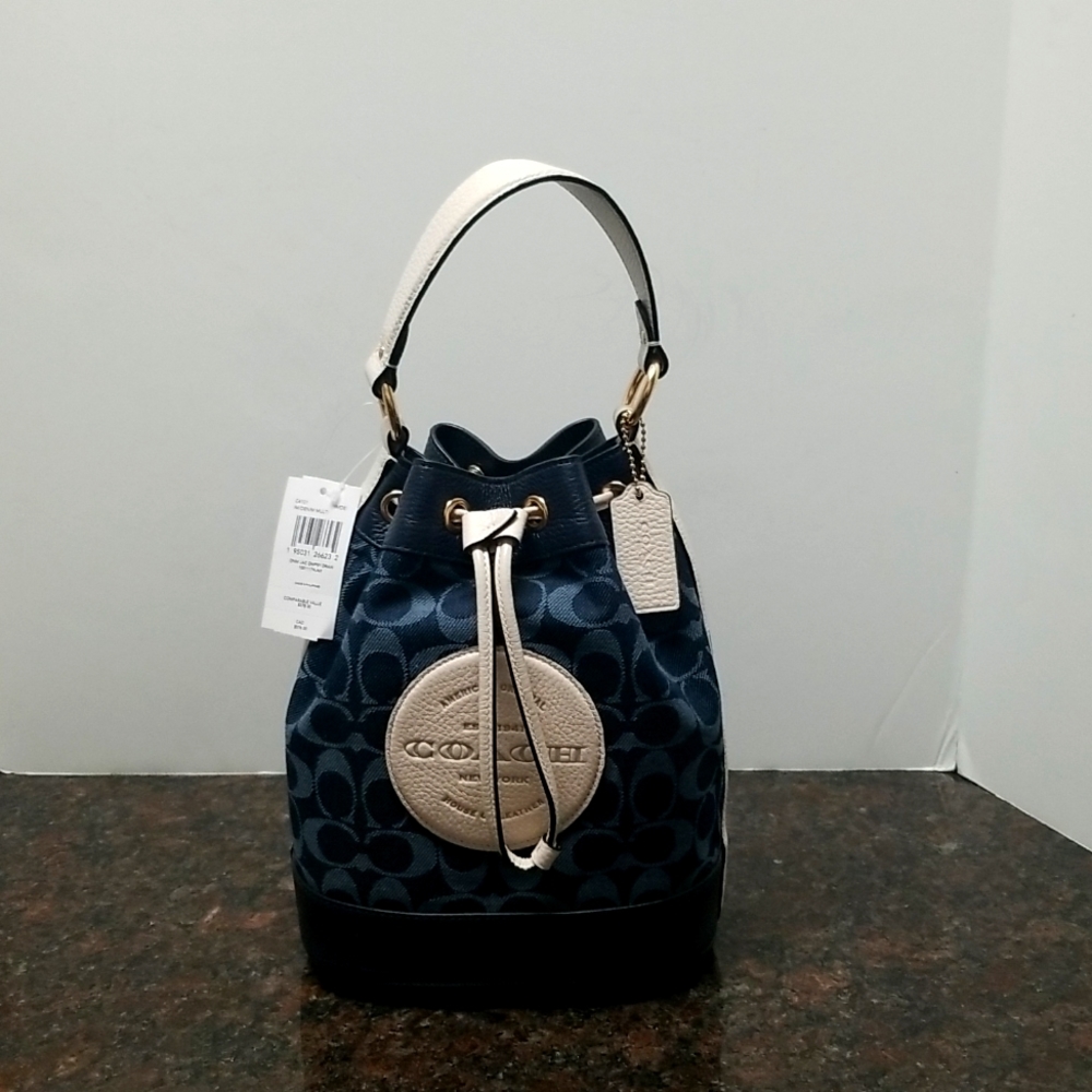 Coach Denim Multi "C" Dempsey Handbag  NWT